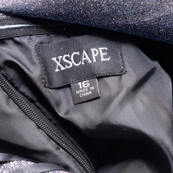 Xscape Evenings - Glitter Off the Shoulder Gown - Picture 9 of 14